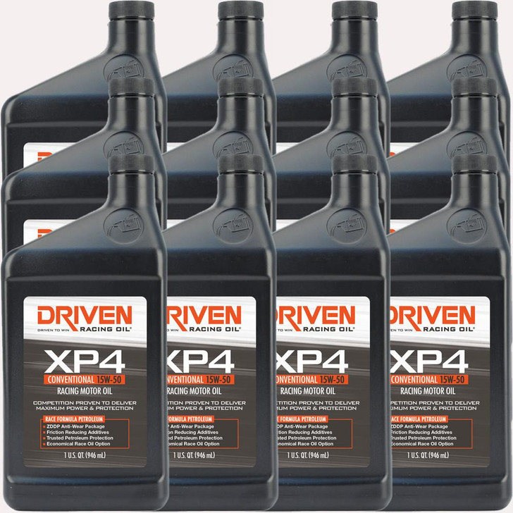 DRIVEN RACING OIL XP4 15w50 Conventional Oil Case 12 x 1 Quart 