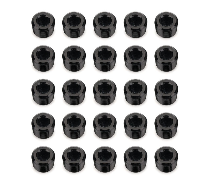REDHORSE PERFORMANCE 1/4in NPT Socket Head Pipe Plug 25/pkg Black 