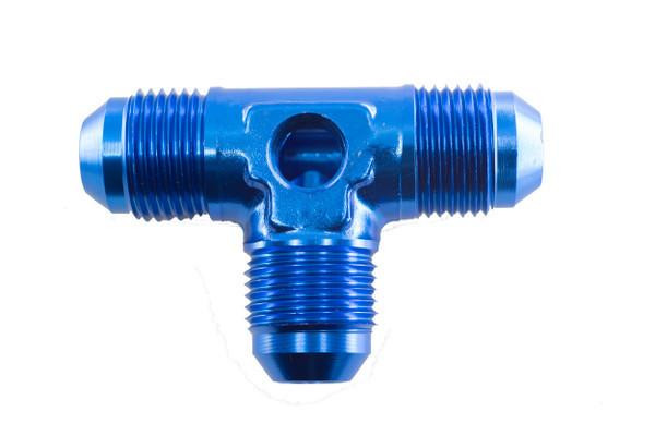 REDHORSE PERFORMANCE 6AN Male Flare Tee with 1/8in NPT Port Blue 