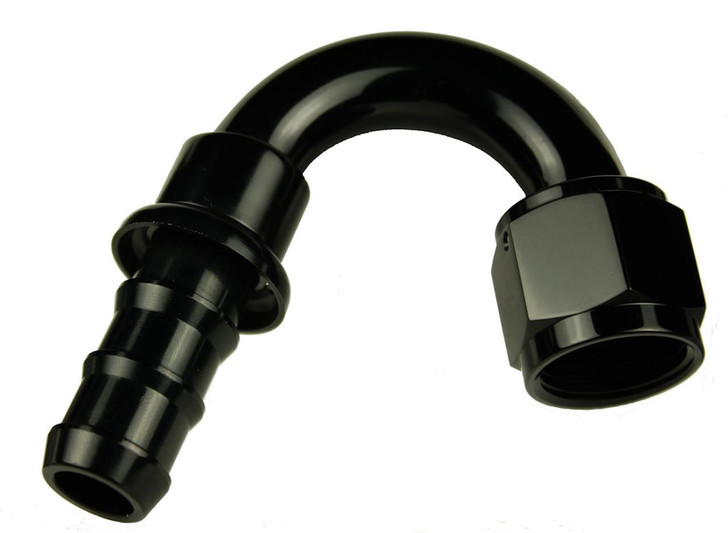 REDHORSE PERFORMANCE 10AN 150Deg AN/Hose End Push Lock Black 