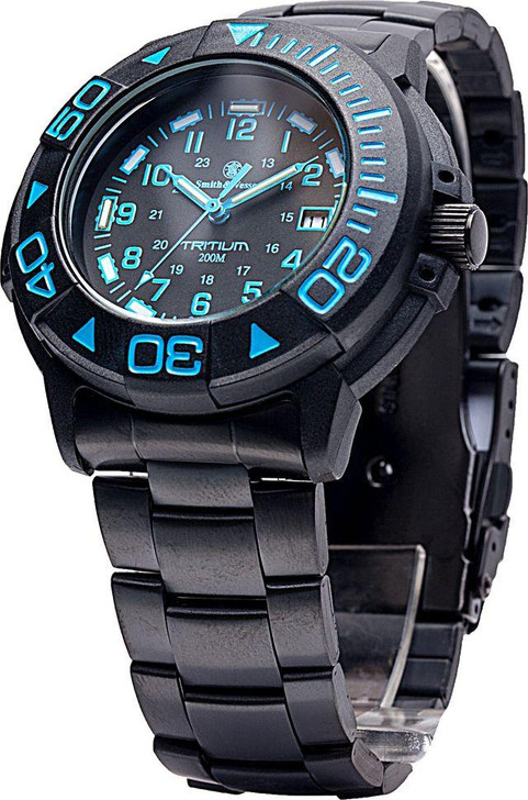  Smith & Wesson Diver Blue with Tritium, Metal and Rubber Strap 