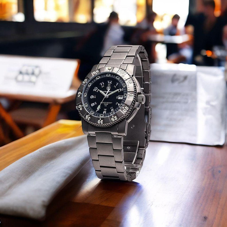  Smith & Wesson Executive Watch -Tritium, 45 mm, Titanium, Black face 