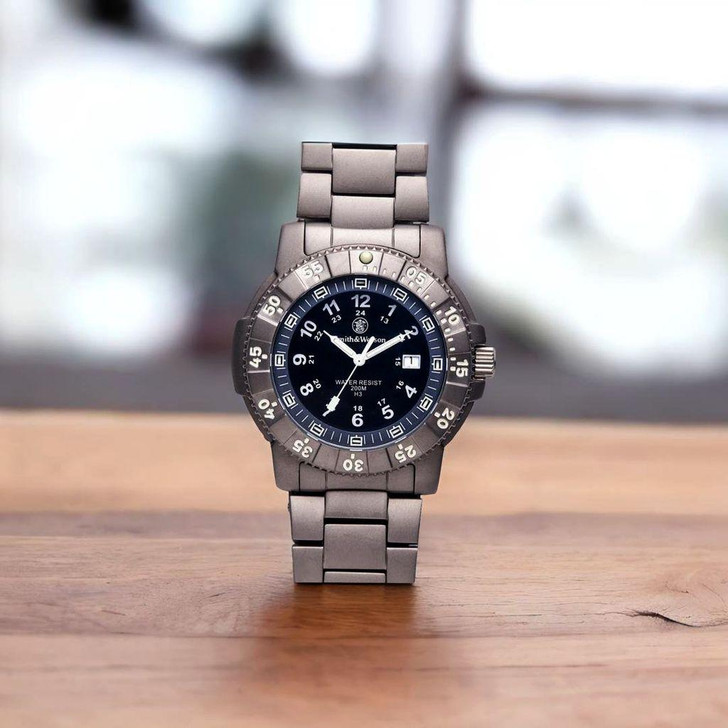  Smith & Wesson Executive Watch -Tritium, 45 mm, Titanium, Black face 