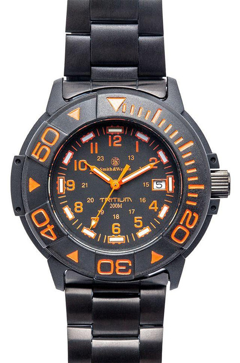  Smith & Wesson Diver Orange with Tritium, Metal and Rubber Strap 