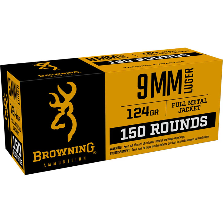 Browning 9mm Luger 124gr Full Metal Jacket 1,500 Rounds