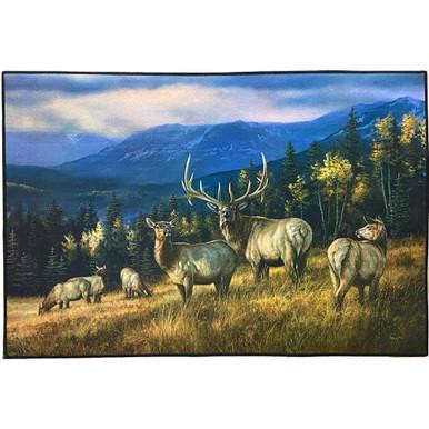 Custom Printed Rugs Custom Printed Rug Autumn Gold Elk 