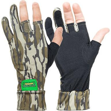  Primos Stretch Fingerless Gloves Mossy Oak Bottomland 