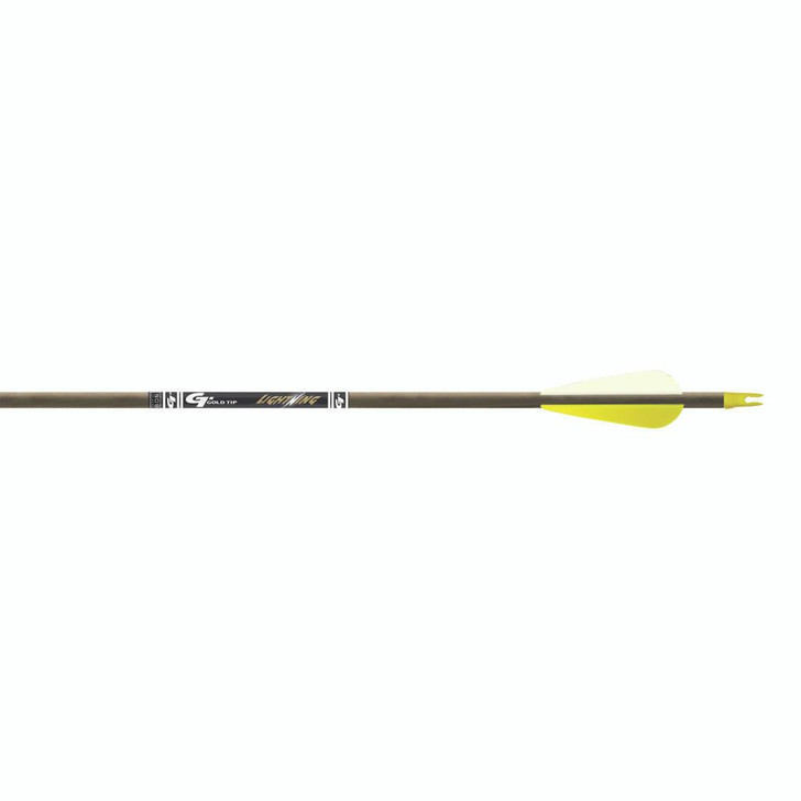  Gold Tip Lightning Arrows Black 2.5 In. Vanes 6 Pk. 