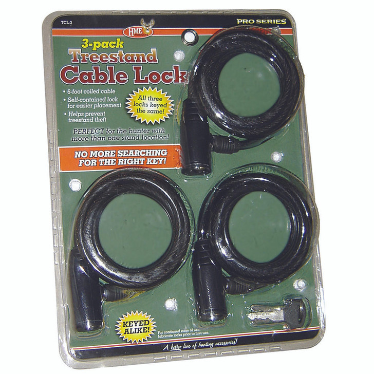 Hme Treestand Cable Locks 3 Pk.