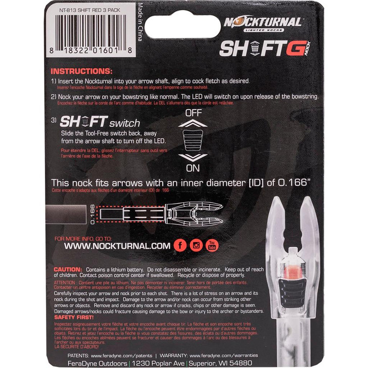  Nockturnal Lighted Nocks Red G 3 Pk. 