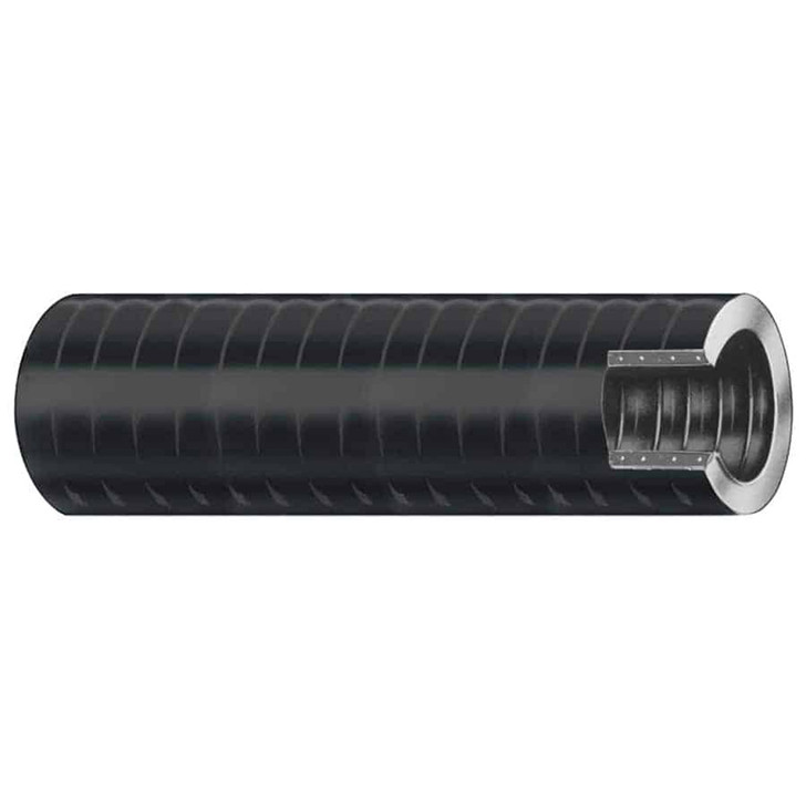 Trident Marine 1-1/4" x 50' Box VAC XHD Bilge & Live Well Hose Black - Soft Plasticizer Wall