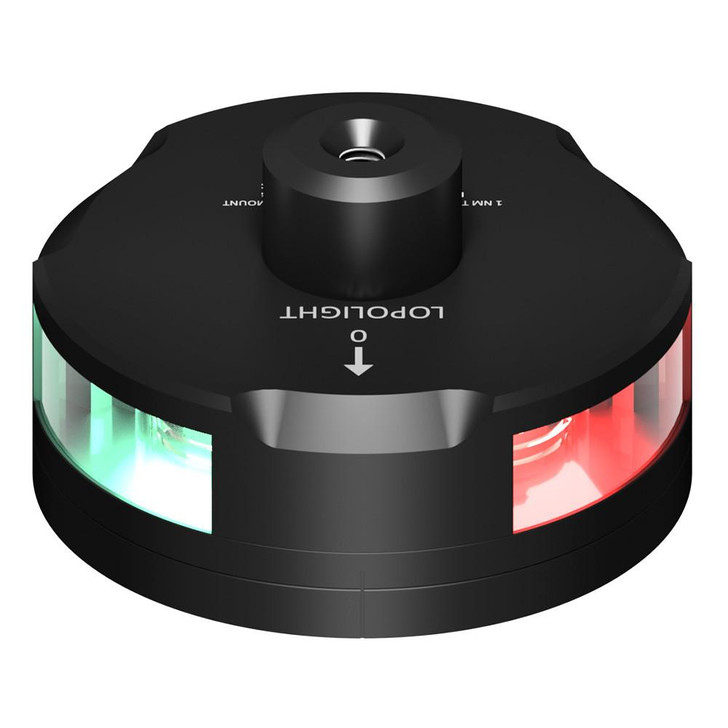  Lopolight Tri-Color Nav Light w/Windex Mount - 1NM - Black Housing w/FB Base 