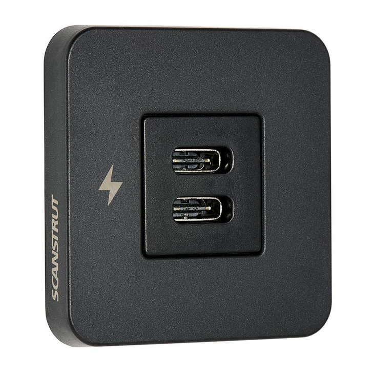  Scanstrut TILE USB-C Interior Charging Socket - 12/24V - Black Bezel 