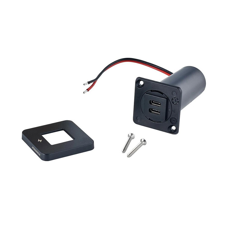  Scanstrut TILE USB-C Interior Charging Socket - 12/24V - Black Bezel 
