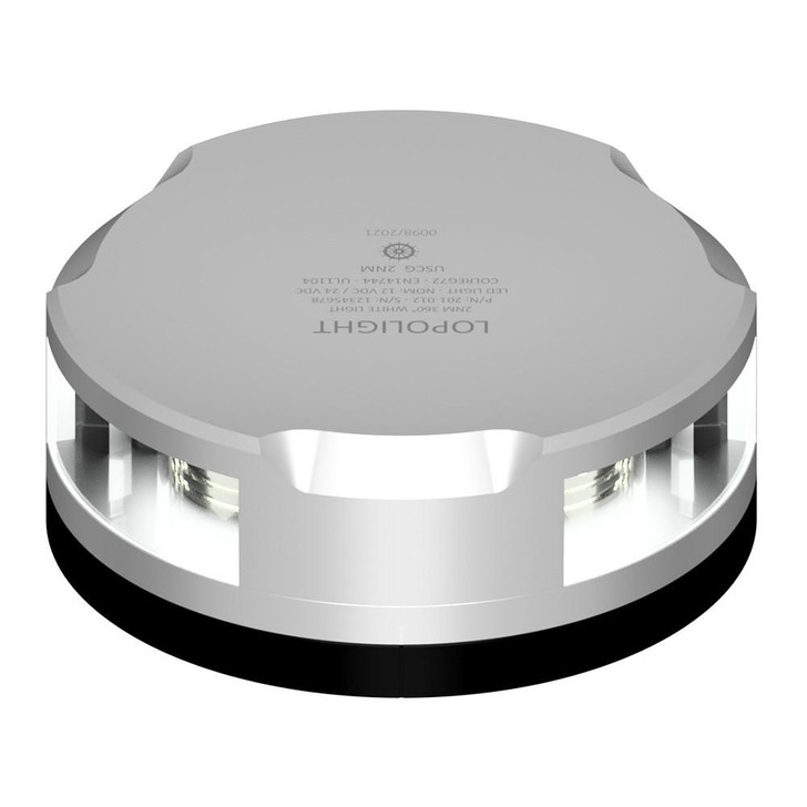  Lopolight Masthead/360-Degree Light - 2NM - Silver Housing w/FB Base 