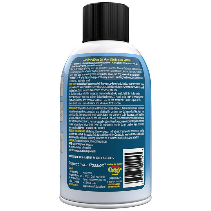  Meguiar's Whole Car Air Refresher Odor Eliminator - Summer Breeze Scent 