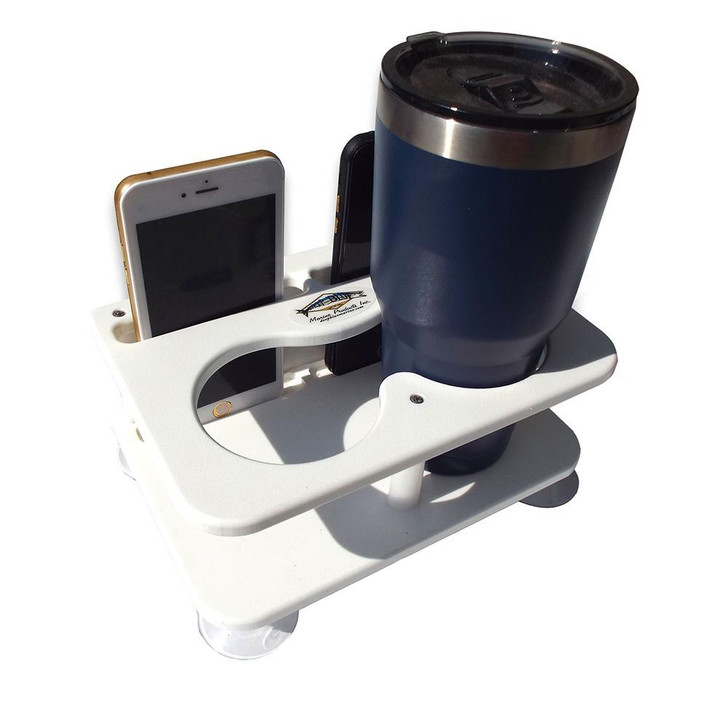  Deep Blue Marine Double Drink/Binocular/2 Cell Phones w/Suction Cups 