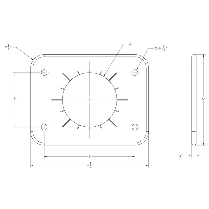 TACO Grand Slam 300 Universal Backing Plate f/GS-300 & GS-390 - Pair