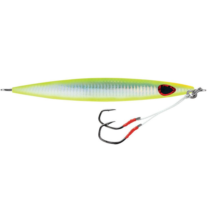  Williamson Kensaki 280 Jig - 7.25" - 9-7/8oz - UV Chartreuse Glow Zebra 