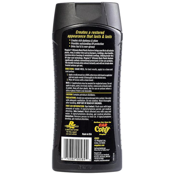  Meguiar's Ultimate Black Plastic Restorer - 12oz 