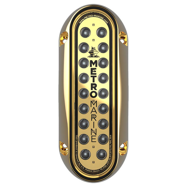  Metro Marine High-Output Elongated Vertical Mount Light w/Intelligent Monochromatic LED's - Aqua, 90° Beam 