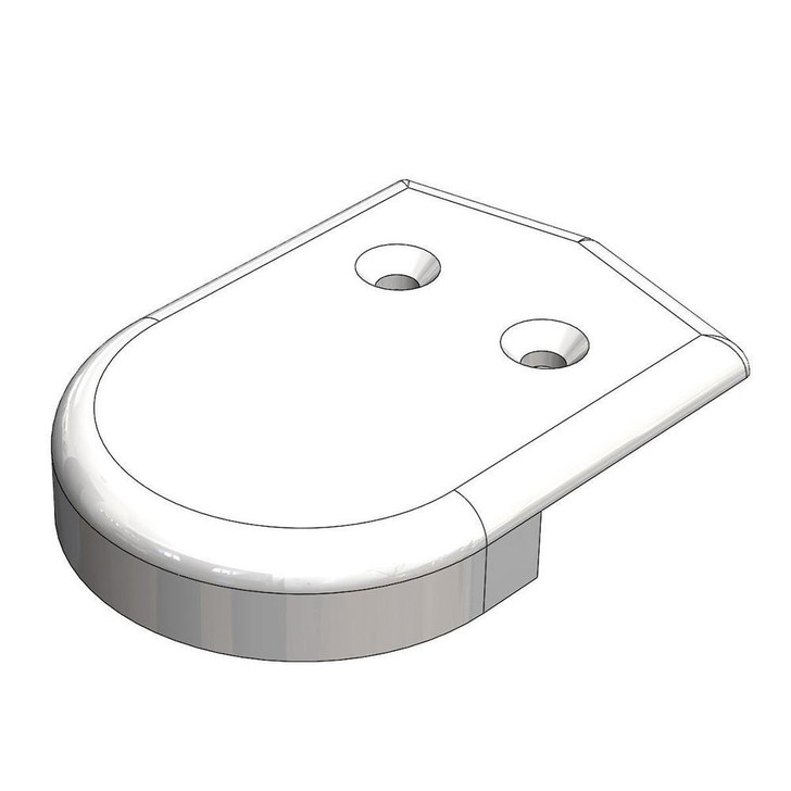 TACO Marine TACO 2" Rub Rail End Cap - White 