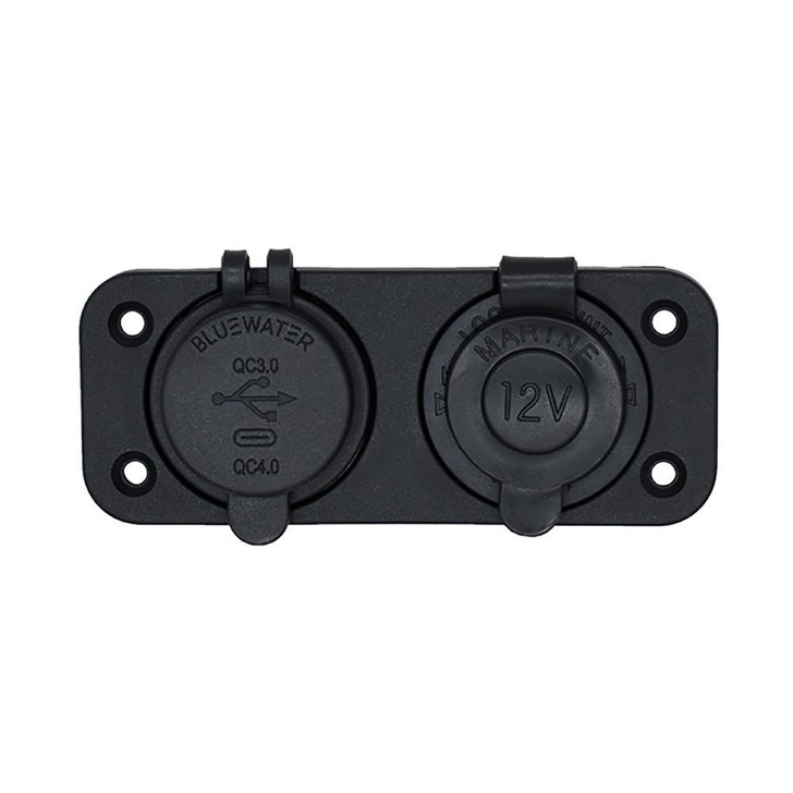  Bluewater Round Dual USB/USB-C Charger 