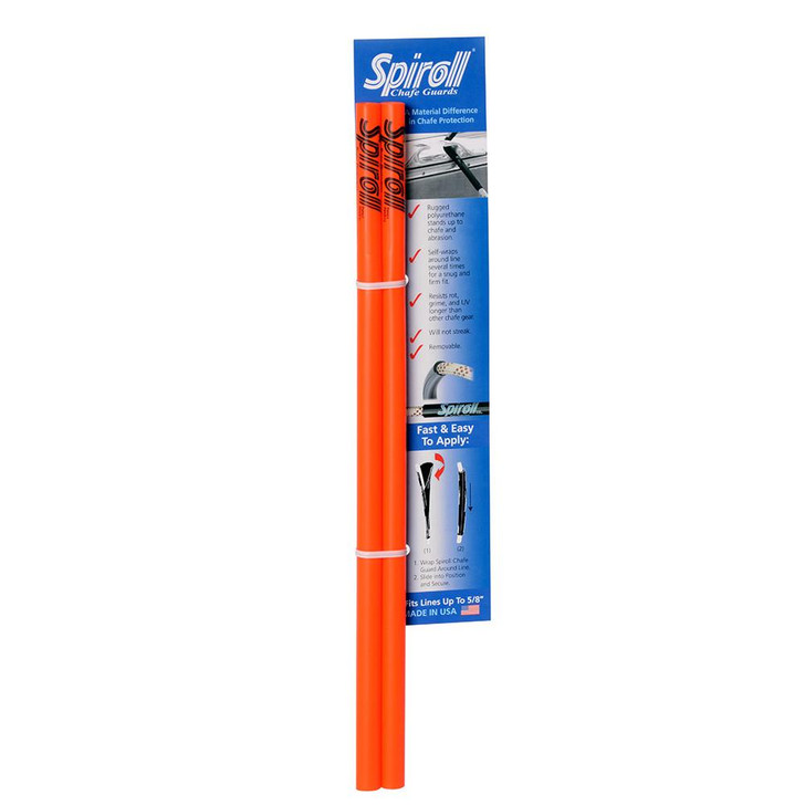  Spiroll Chafe Guard Orange f/Lines up to 5/8" Diameter - Pair 