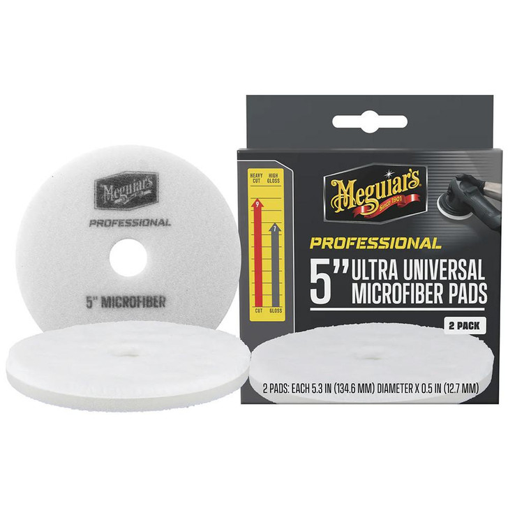  Meguiar's Professional 5" Ultra Universal Microfiber Pads *2-Pack 