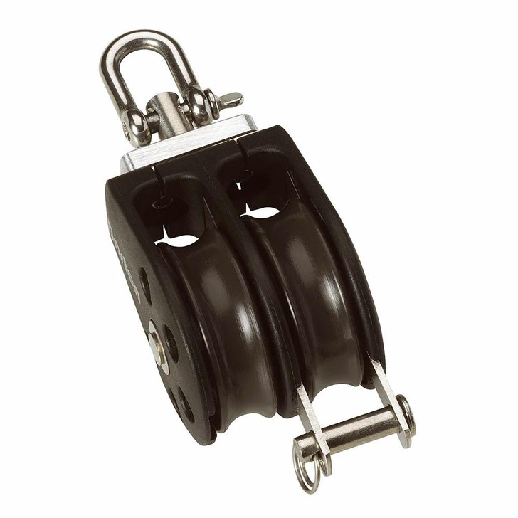 Barton Marine Barton Size 1 30mm Plain Bearing Pulley Block Double Swivel & Becket 