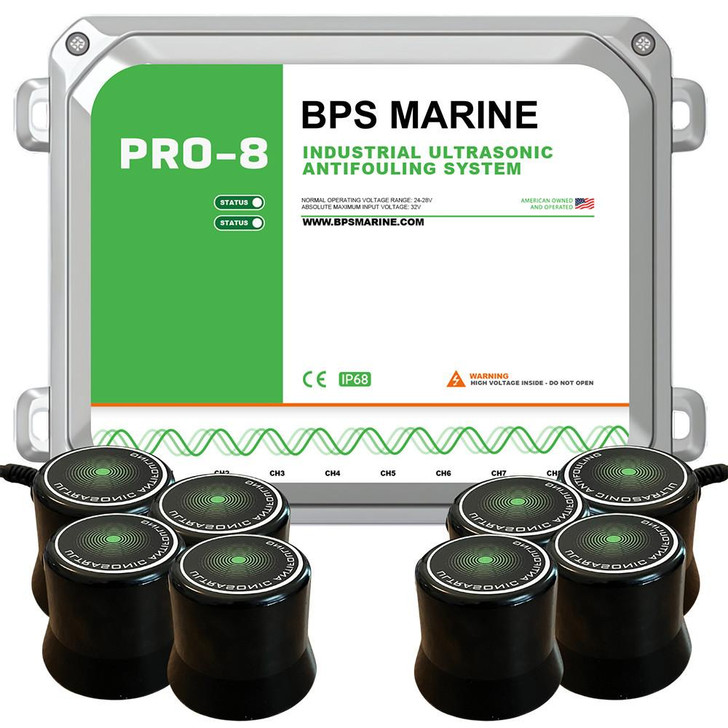  BPS Marine PRO-8 8-Transducer Ultrasonic Antifouling System - 24VDC 