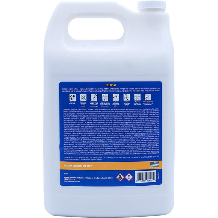 Malco Gel Coat Compound - 1 Gallon 