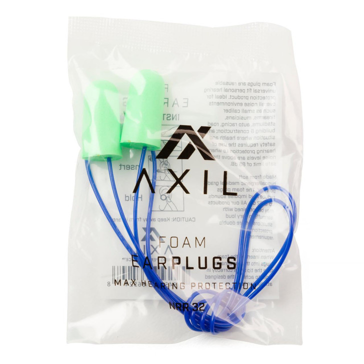  Axil Foam Ear Plugs 100 Pair W/lnyrd 