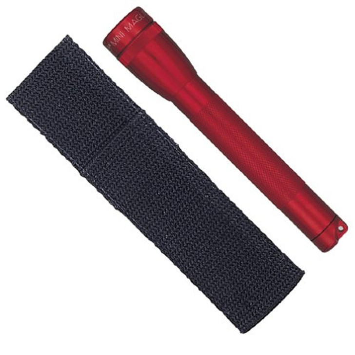  Maglite AA Mini Flashlight and Holster Combo Pack Red 