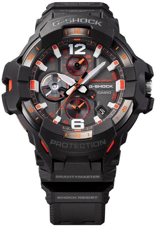 G-SHOCK/VLC DISTRIBUTION Casio G-Shock GRB300-1A Gravity Master Solar — Black, 200M Water Resistance 