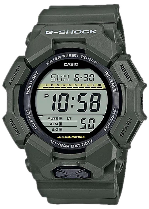 G-SHOCK/VLC DISTRIBUTION Casio G-Shock GD-0103CR Digital Movement — Green, 200M Water Resistance 