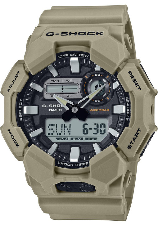 G-SHOCK/VLC DISTRIBUTION Casio GA0105ACR Analog-Digital Watch — Tan, 200M Water Resistance 