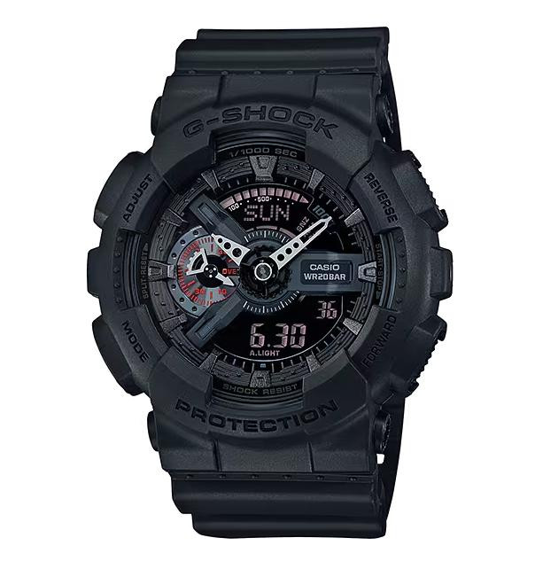 G-SHOCK/VLC DISTRIBUTION Casio GA110MB1ACR Military Analog Digital — Black, 200M Water Resistance 