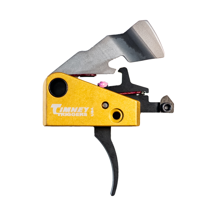 Timney Triggers 691S Featherweight  Single-Stage Curved Trigger with Black/Gold Finish for FN SCAR17
