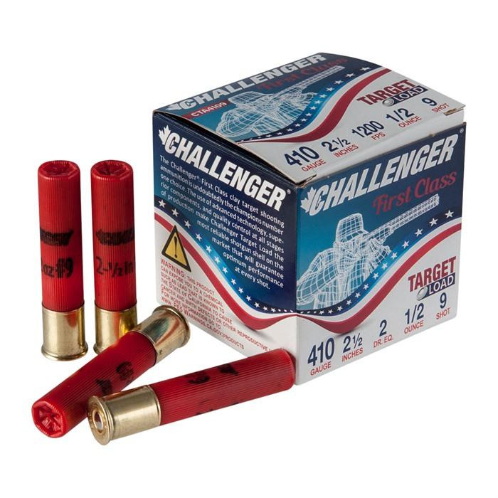 Challenger Ammo First Class Target Load 410 Bore 2-1/2" 1/2oz #9 Shot 250/Cs 