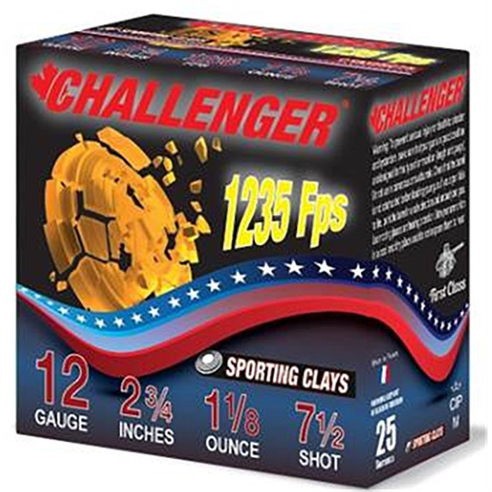 Sporting Clay 12GA 2-3/4" 1-1/8oz #7.5 Shot 1235FPS 250/Case