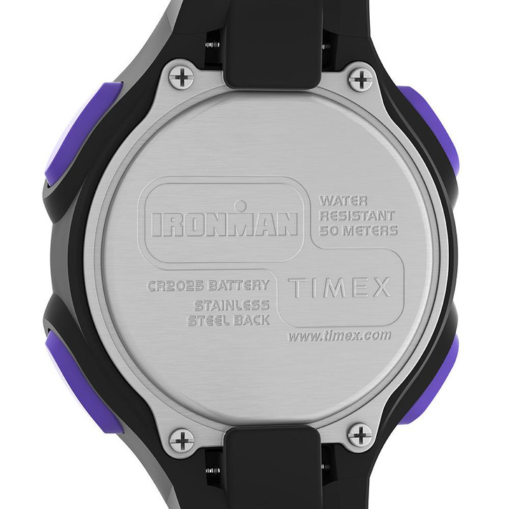  Timex Ironman Women's Essentials 30 - Black Case - Purple Button 