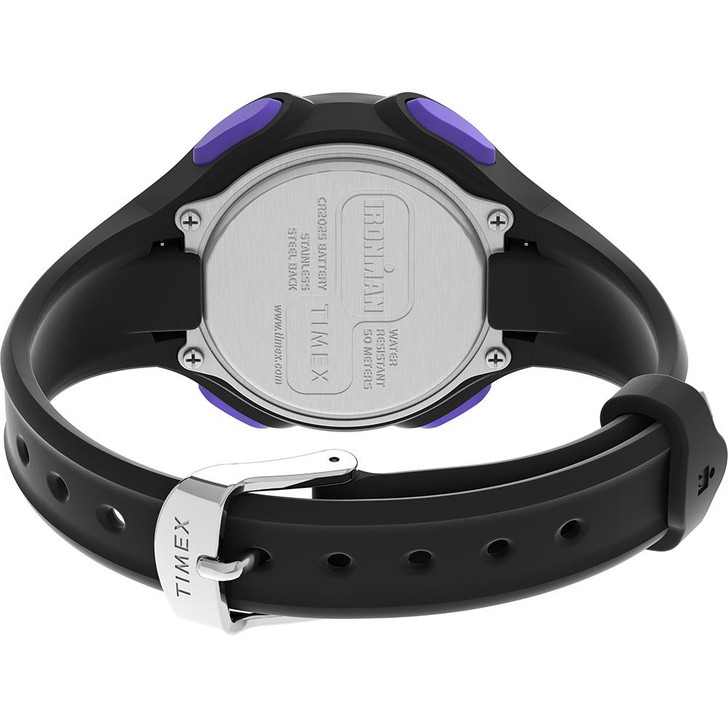  Timex Ironman Women's Essentials 30 - Black Case - Purple Button 