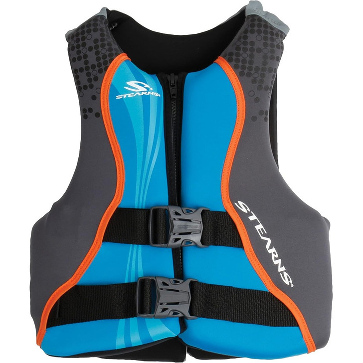 Stearns Youth Hydroprene Life Vest - Type III - Blue/Grey - 50-90lbs