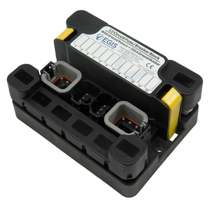 Egis MT Series 3+9 Sealed Fuse Block w/Ground Busbar