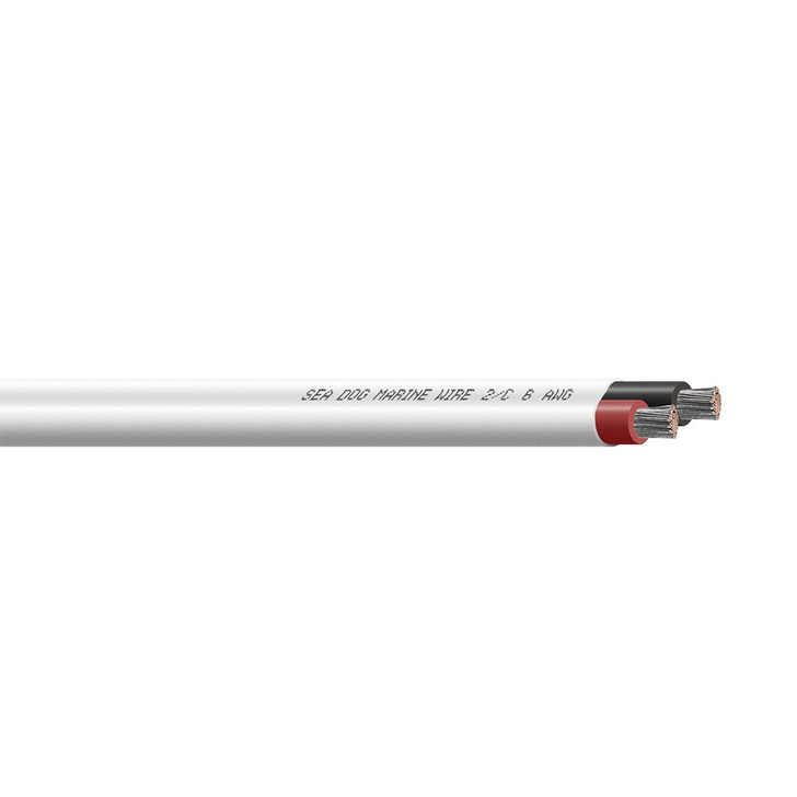 Sea-Dog 6/2 AWG Flat Duplex Wire Red/Black - 100'
