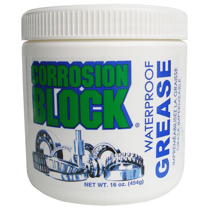  Corrosion Block High Performance Waterproof Grease - 16oz Tub - Non-Hazmat, Non-Flammable & Non-Toxic 