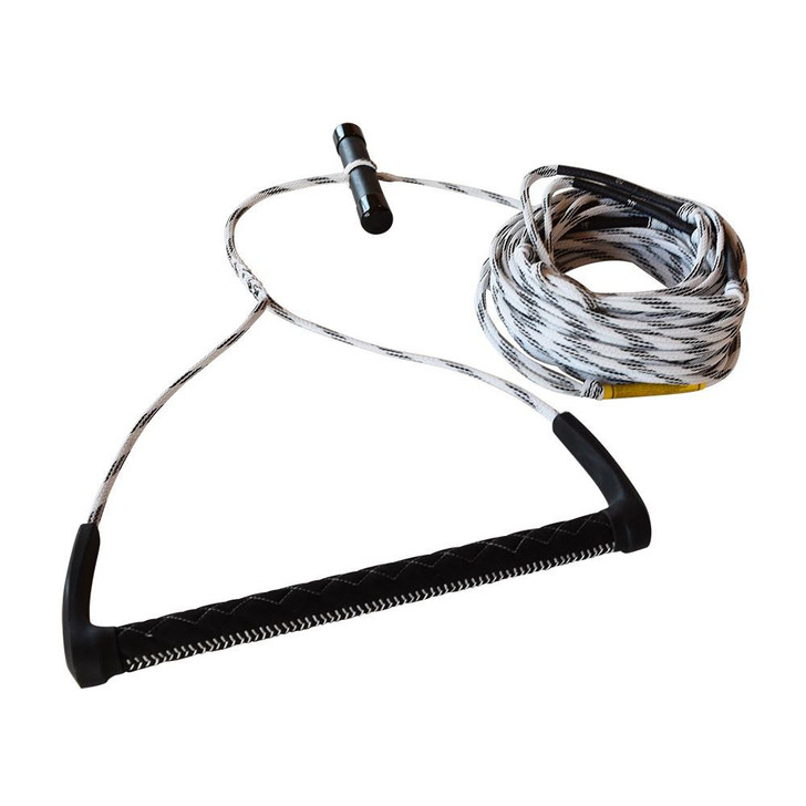  FATSAC 80' Wake Rope & T-Bar Handle Combo - Black & White 
