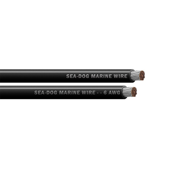 Sea-Dog 6 AWG Black Battery Cable - 25'