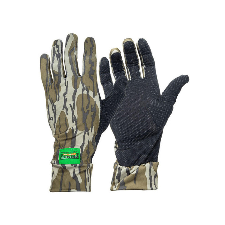 Primos Stretch-Fit Camo Gloves Mossy Oak Bottomland Camo
